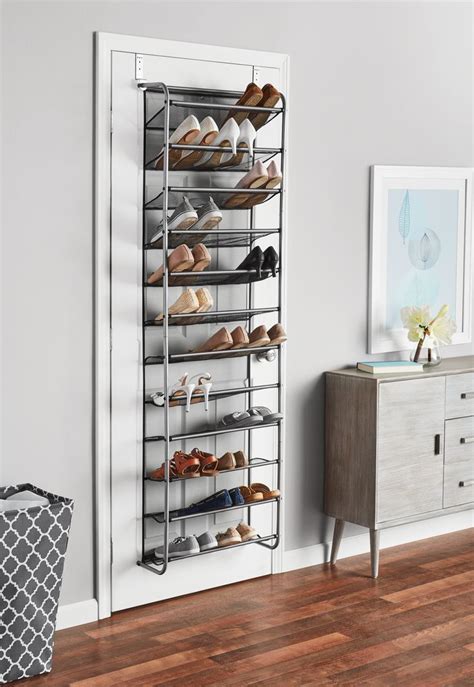 99 Free shipping Mainstays 36 Pair over The Door 12 Tier Metal Mesh Shoe Rack 31. . Mainstays 36 pair over the door shoe organizer instructions